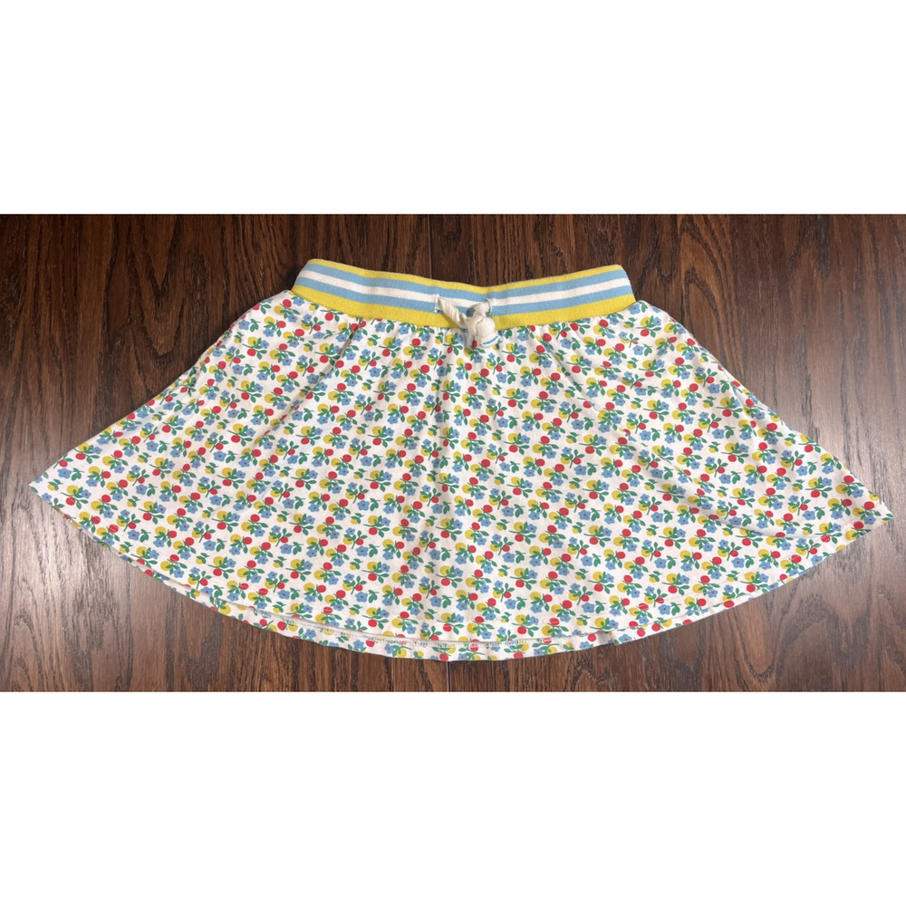 Mini Boden Girls Meadow Floral Skirt Size 7-8Y Cotton Yellow Blue White Preppy